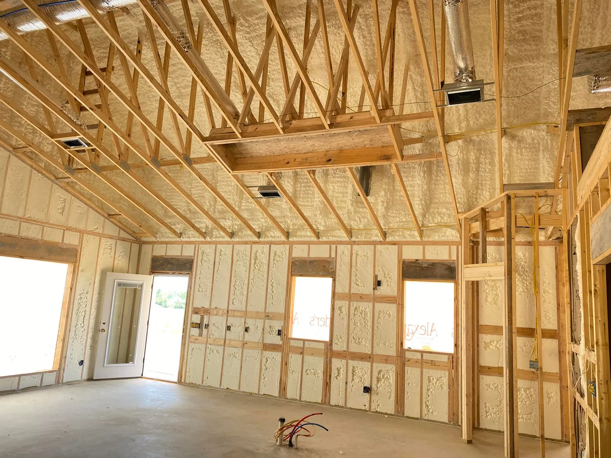 open cell walls and ceiling